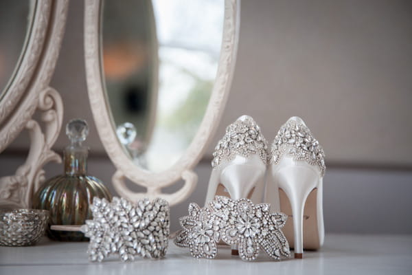 Wedding shoes with sparkle detail on heel