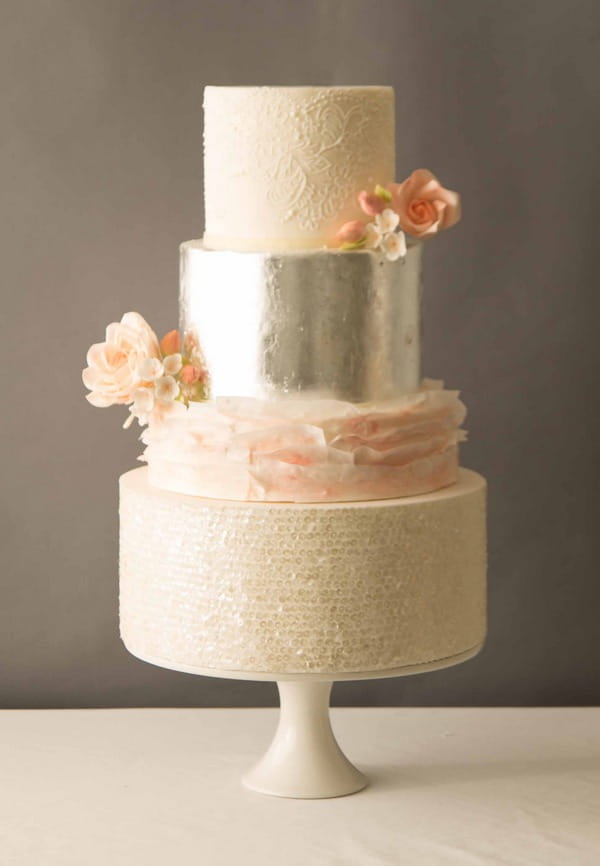 Beatrice metallic wedding cake 2016 by The Abigail Bloom Cake Company