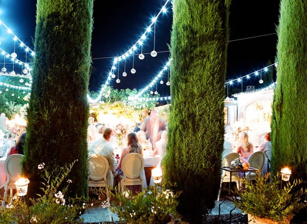 Wedding evening reception at Domaine De Capelongue, Provence