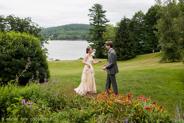 Wedding first look by Finger Lakes