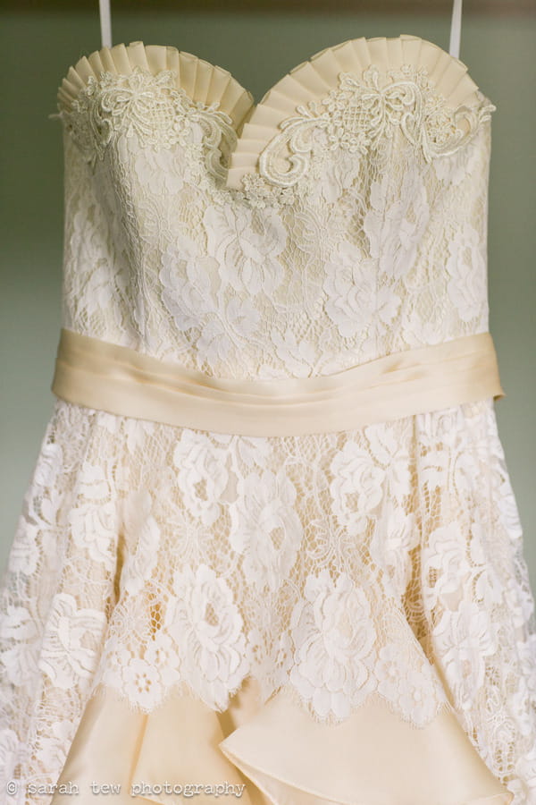 Detail on Leanne Marshall wedding dress