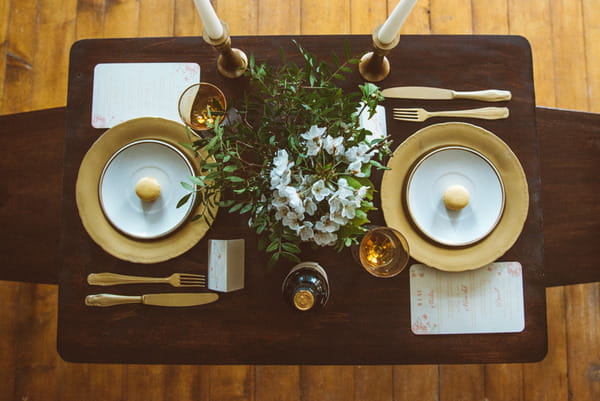 Rustic wedding table display