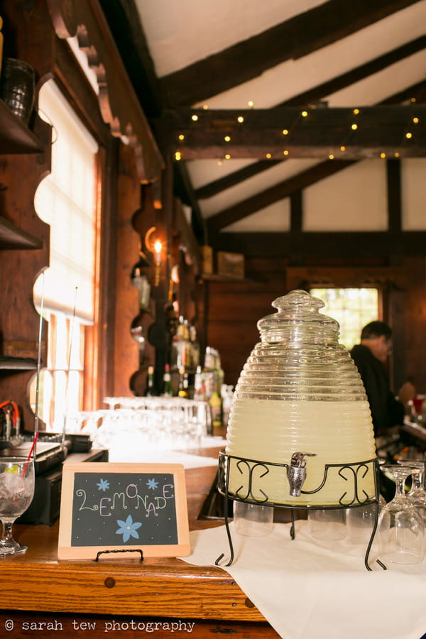 Lemonade dispenser at wedding