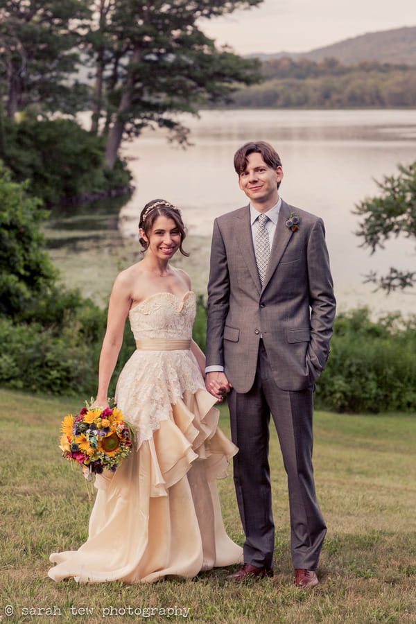 Bride and groom by Finger Lakes