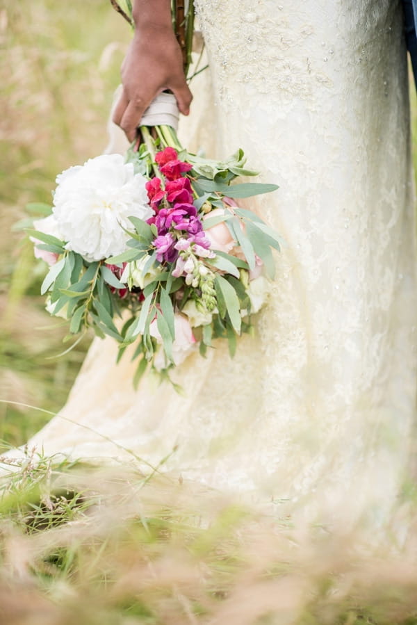 Bride's rustic wedding bouquet