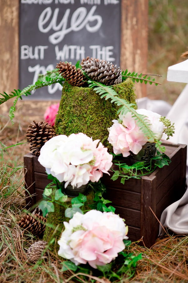 Flowers and foliage wedding styling