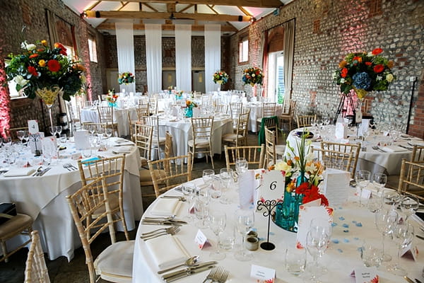 Wedding tables in Farbridge wedding venue