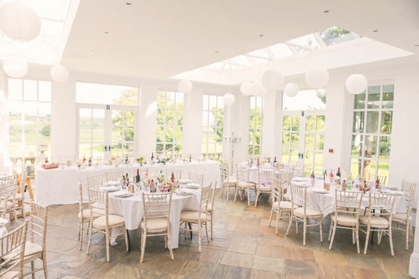 Wedding tables in Woodhill Hall