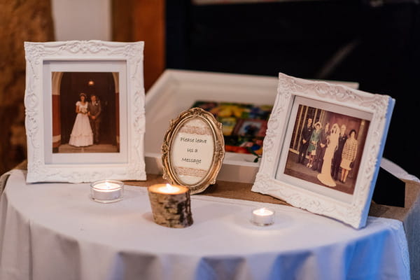 Wedding photo table