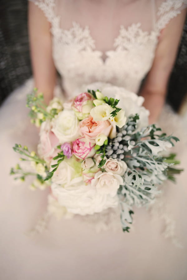 Bride's pretty blush bouquet