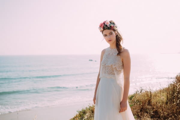 Boho bride with flower crown