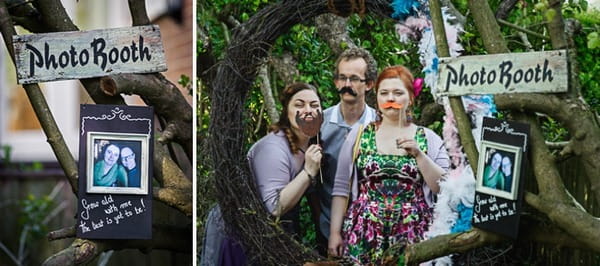 Wedding photobooth in trees