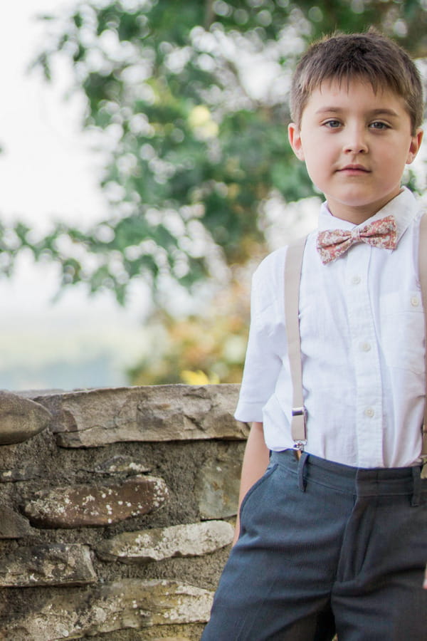 Pageboy with braces and bow tie