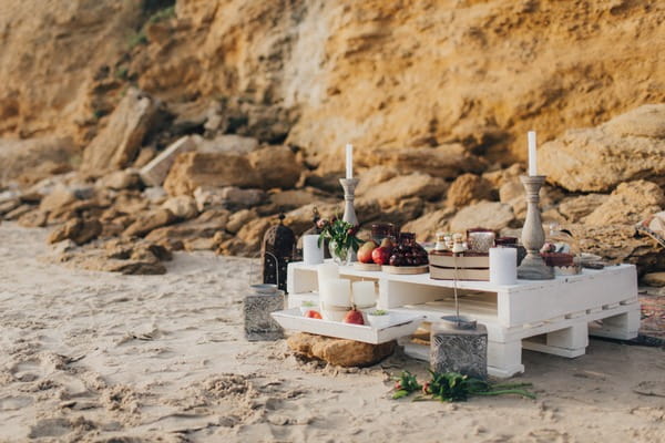 Wedding table made from pallets