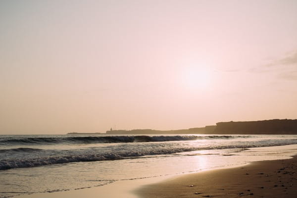 Sea from beach in Spain