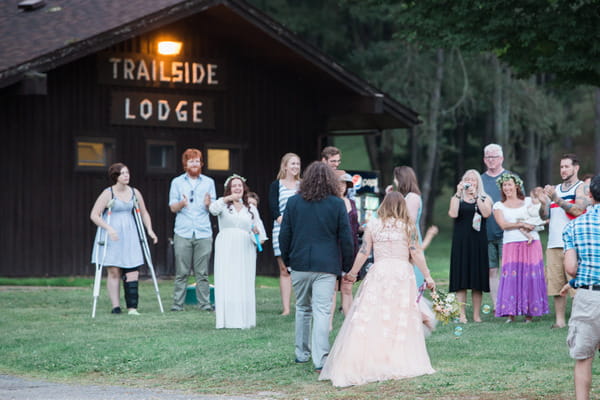 Wedding party at Trailside Lodge, Letchworth State Park