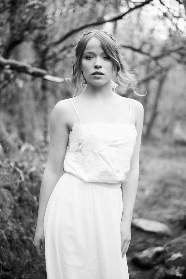 Bride in woods