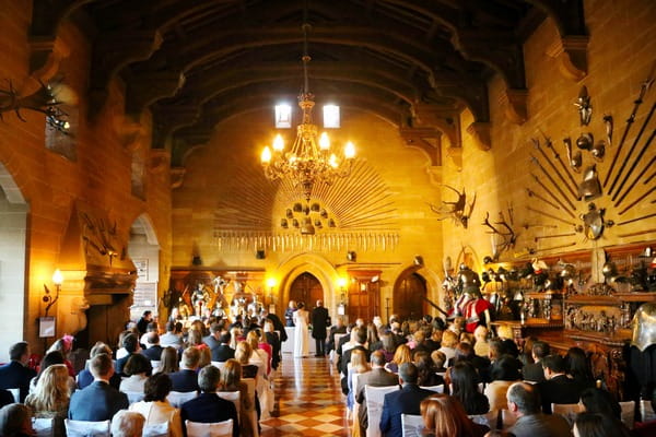 Wedding ceremony in the Great Hall at Warwick Castle