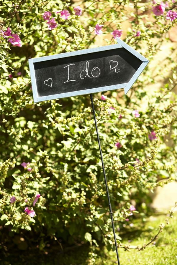 I Do chalkboard arrow sign