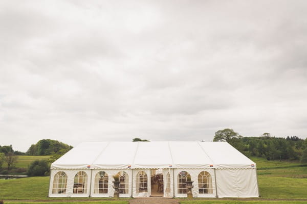 Marquee in grounds of Buckland House in Devon