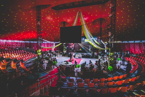 Wedding in Tony Caluga Circus tent