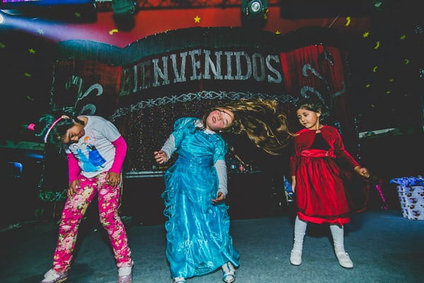 Girls dancing at wedding