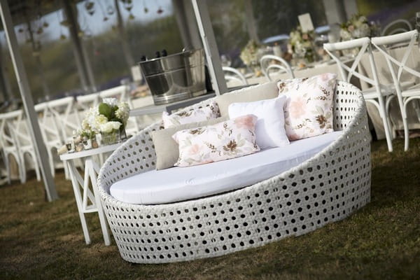 Outdoor wedding couch