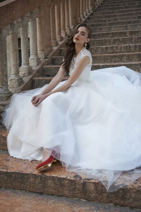 Emelia Wedding Dress with Flavia Shrug - Stephanie Allin Bellissimo 2017 Bridal Collection