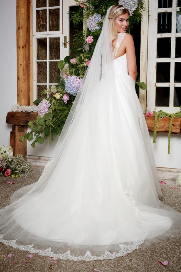 Back of Mistie Wedding Dress in Ivory - Amanda Wyatt She Walks with Beauty 2017 Bridal Collection