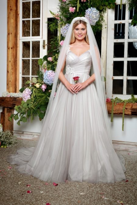 North Wedding Dress in Dove Grey - Amanda Wyatt She Walks with Beauty 2017 Bridal Collection