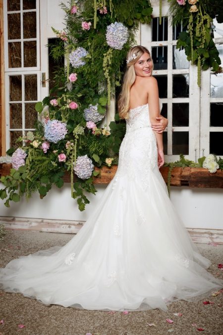 Back of Sage Wedding Dress in Ivory - Amanda Wyatt She Walks with Beauty 2017 Bridal Collection