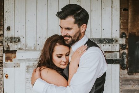 Bride and groom hugging - Picture by The Struths