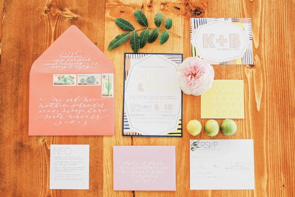 Katie Leclerc and Brian Habecost's wedding stationery