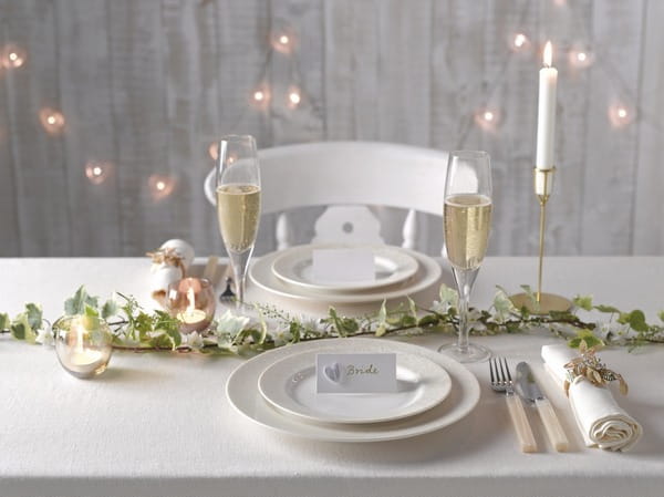 Denby Monsoon Lucille Gold Wedding Place Setting