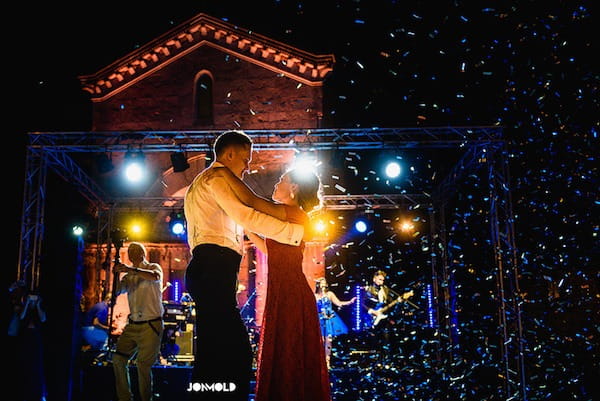 Bride and groom wedding first dance