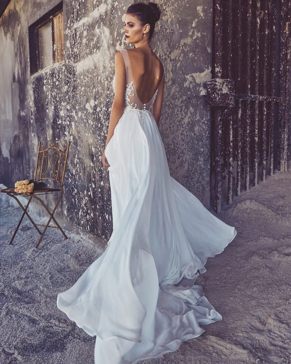 Back of Louise Wedding Dress - Elbeth Gillis Luxury 2017 Bridal Collection