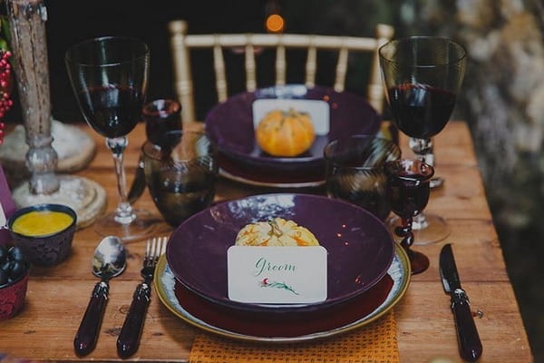 Groom's place setting