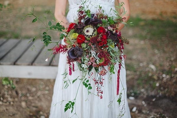 Large rustic autumn wedding bouquet