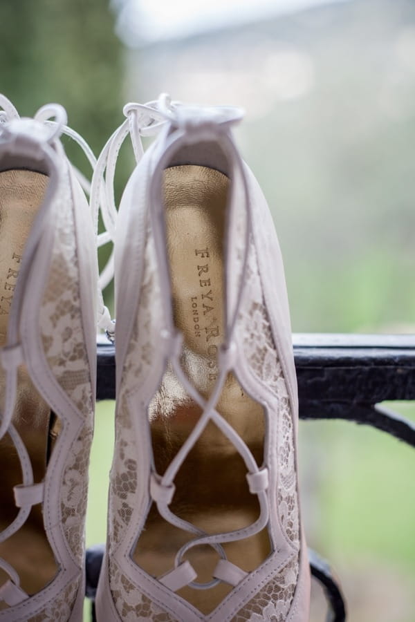 Detail on Freya Rose bridal shoes