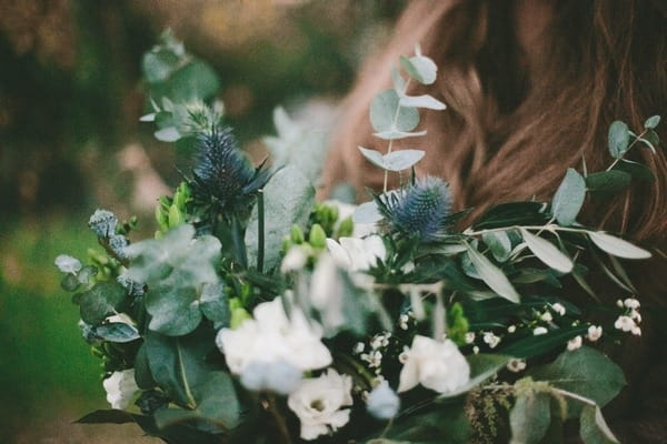 Close-up of winter wedding bouquet