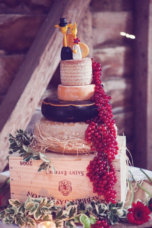 Cheese stack wedding cake