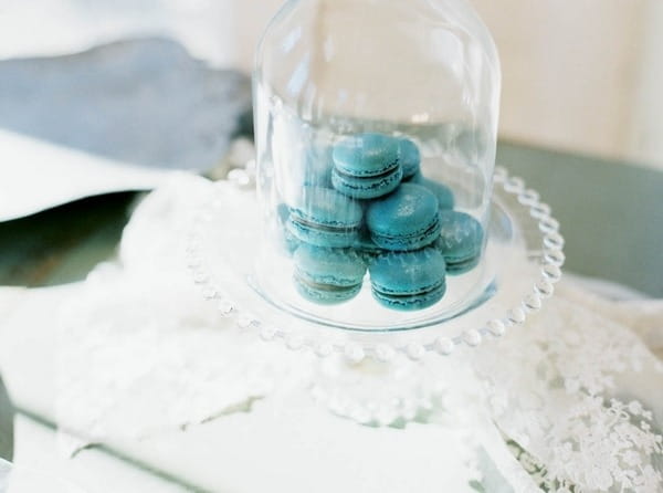 Blue macaroons