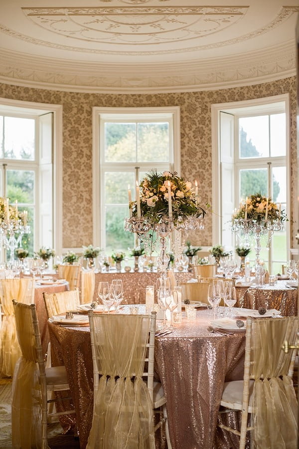 Winter wedding table at Wyck Hill House
