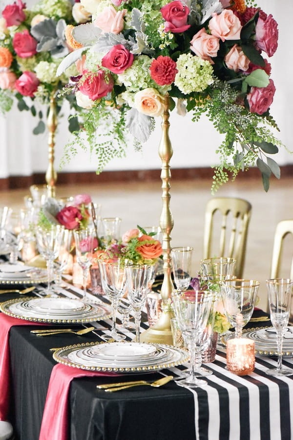 Tall floral table centrepieces