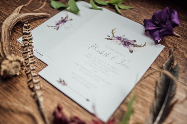 Floral wedding invitation