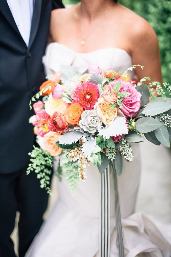 Colourful bridal bouquet