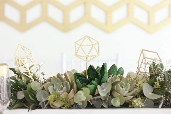 Succulents table centrepiece