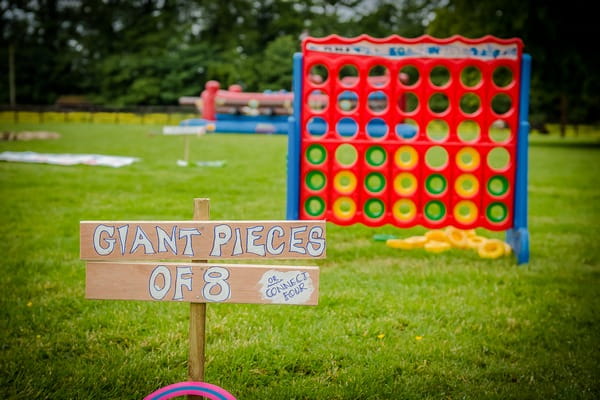 Giant connect 4 festival wedding game