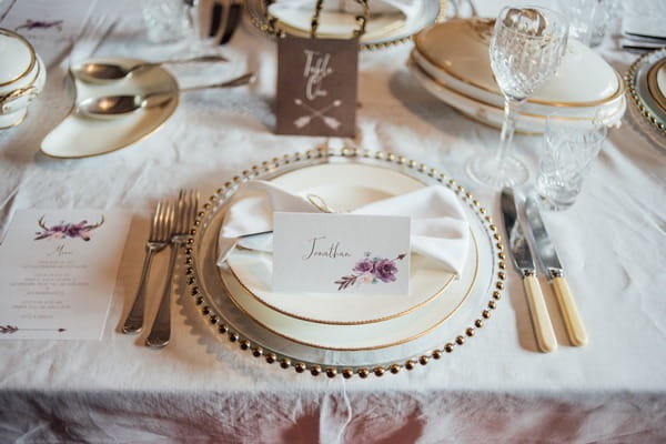 Wedding place setting