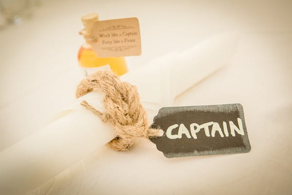 Captain wedding tag